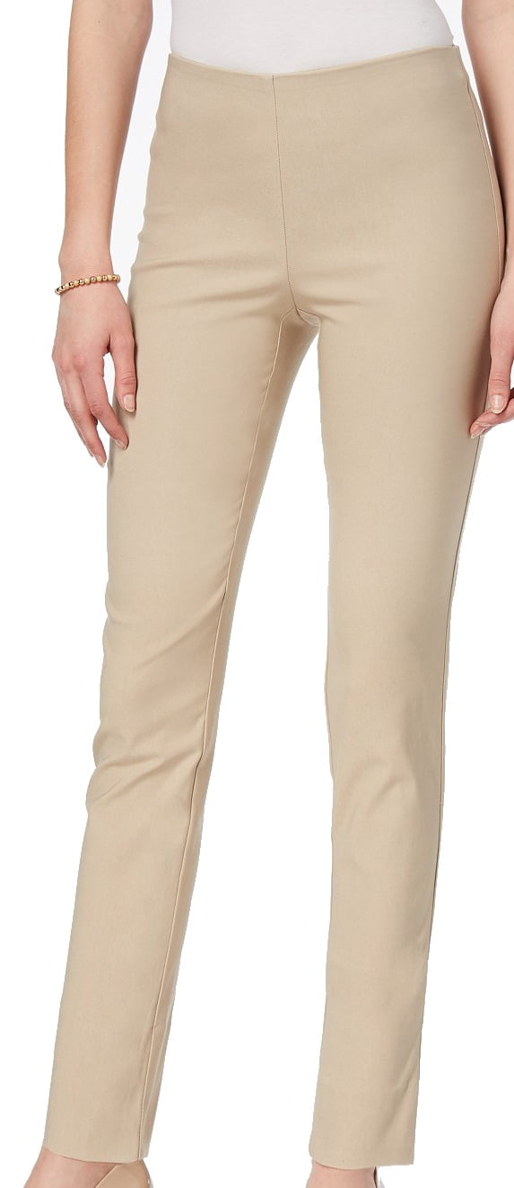 Charter Club Women s Chelsea Tummy Control Ankle Pants Brown Size 8 Petite Walmart
