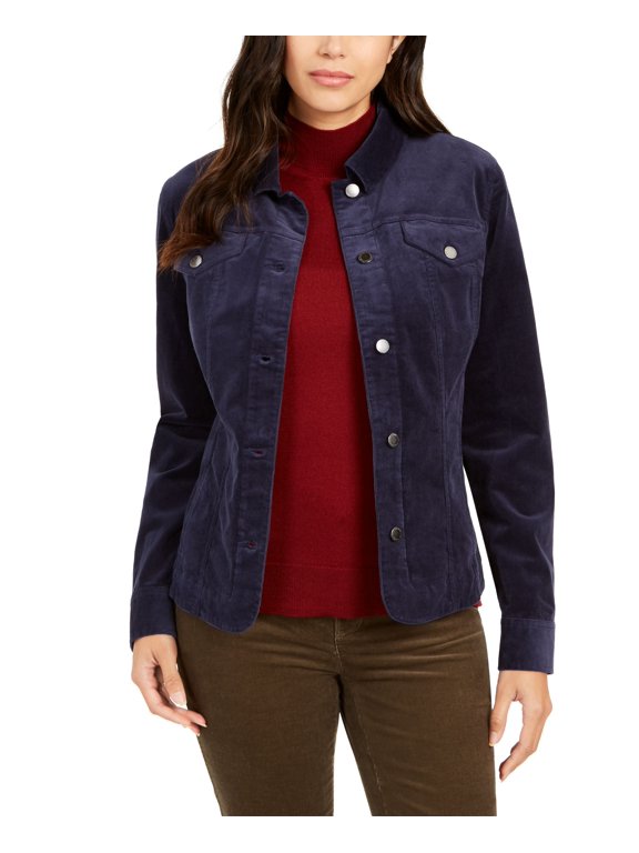 Corduroy Button Down Jacket Intrepid Blue M