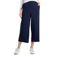thumbnail image 1 of Charter Club Womens Cropped Wide-Leg Pants Intrepid Blue 2XL, 1 of 4