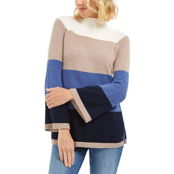 Charter Club Women's Flare Sleeve Sweater Blue Size X-Small