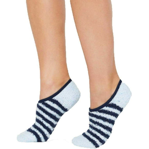 Charter Club Women’s Fuzzy Cozy Socks, Navy, 6-10