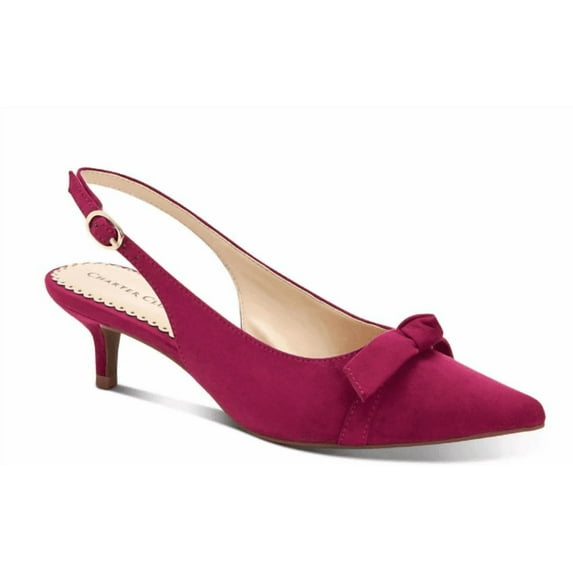 Charter Club Women's Giavanna Slingback Pumps, Pink, Size 8.5, Classic Pointed-Toe Heels