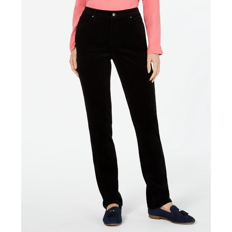 Charter Club Women’s Lexington Corduroy Tummy-Control Pants Black