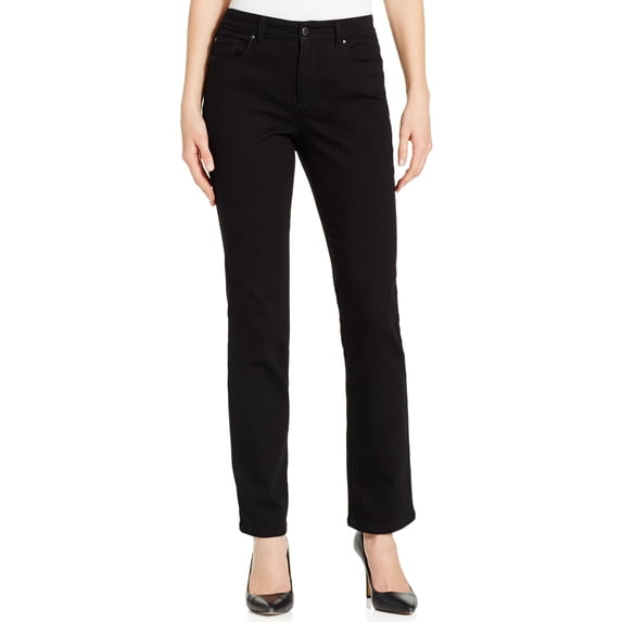 Charter Club Women's Lexington Corduroy Tummy Control Pants Black Size 8
