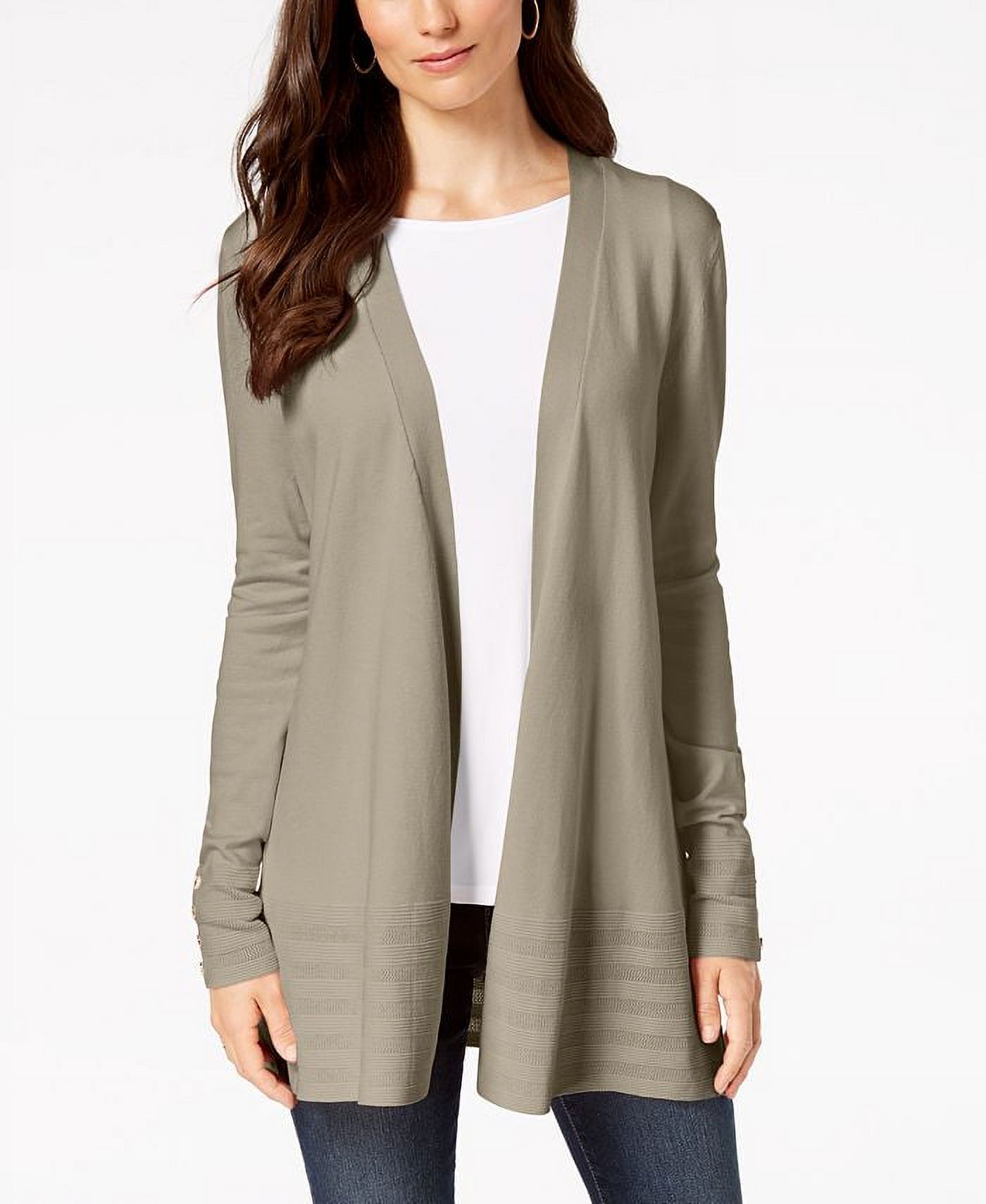Charter Club Women s Open Front Cardigan Brown Size S Walmart