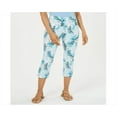 thumbnail image 1 of Charter Club Women's Printed Capri Pants Blue Size 16 Petite, 1 of 3