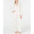 thumbnail image 1 of Charter Club Women's Printed Cotton Flannel Pajama Set (M, Cardinal), 1 of 3