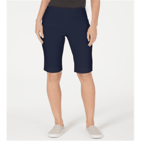 Charter Club Women's Pull on Bermuda Shorts Blue Size XL