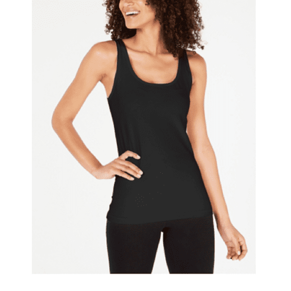 Charter Club Women's Scoop Neck Basic Cami Tank Top, Classic Black, S