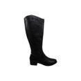 thumbnail image 1 of Charter Club Women's Shoes Jeanolal Leather Closed Toe Knee High Riding Boots Black Size 7 M, 1 of 5