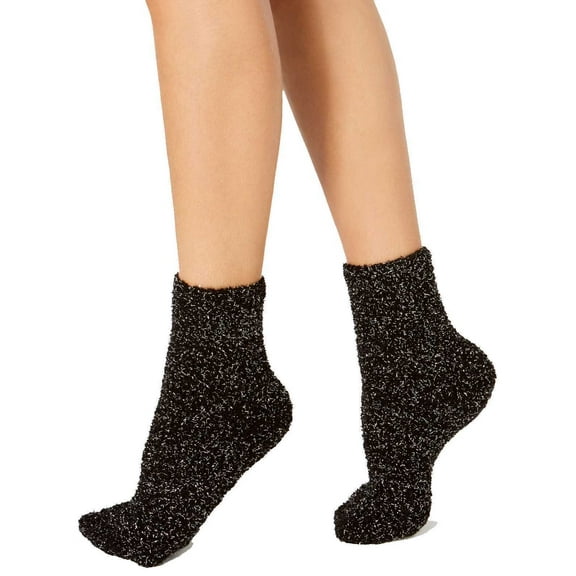 Charter Club Women’s Striped Super Soft Butter Crew Socks, Black, 9-11