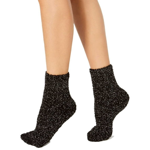 Charter Club Women’s Striped Super Soft Butter Crew Socks, Black, 9-11