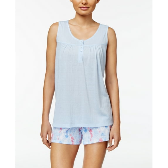Charter Club Women's Tank Top and Boxer Shorts Mix-It Pajama Set