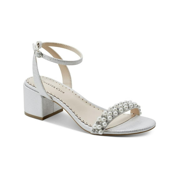 Charter Club Womens Amaraa Satin Embellished Heels