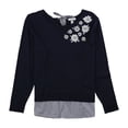 thumbnail image 1 of Charter Club Womens Applique Layered Pullover Sweater, 1 of 3