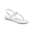 thumbnail image 1 of Charter Club Womens Avita Faux Leather Embellished Slingback Sandals, 1 of 3