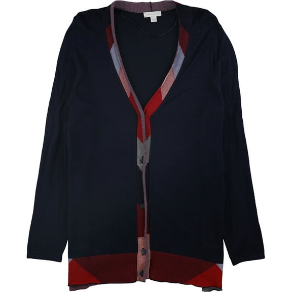 Charter Club Womens Boyfriend Cardigan Sweater, Blue, Medium