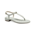 thumbnail image 1 of Charter Club Womens Carinna Metallic Quilted T-Strap Sandals, 1 of 3