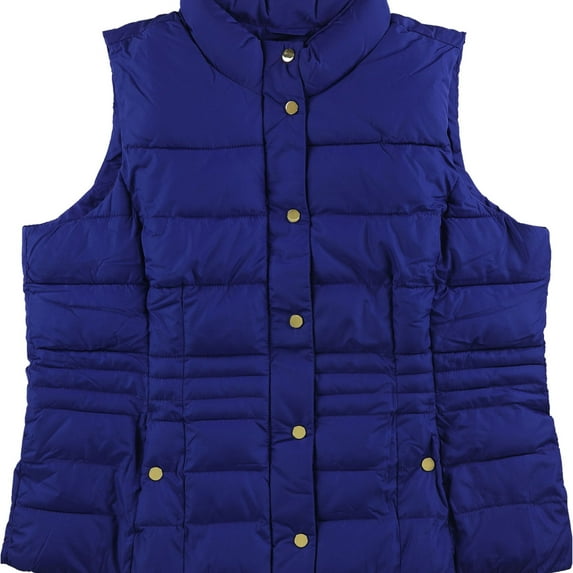 Charter Club Womens Casual Quilted Vest, Blue, X-Large