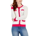 thumbnail image 1 of Charter Club Womens Colorblocked Cardigan Cloud XL, 1 of 1