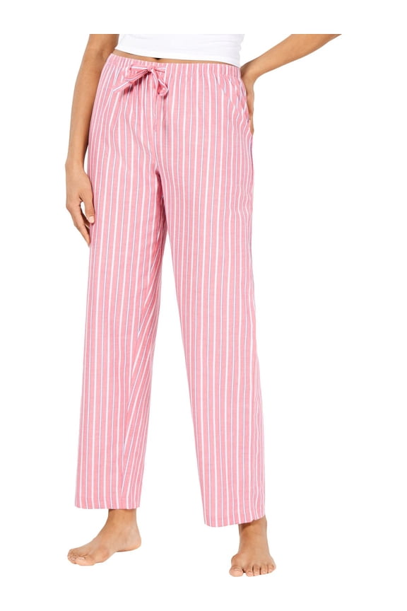 Intimates Pink Cotton Striped Everyday Pants Size: XL
