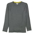 thumbnail image 1 of Charter Club Women's Sweater Gray Contrast Trim Split Hem Long Sleeve Size M, 1 of 2