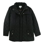 Charter Club Womens Core Quilted Jacket, Black, 1X