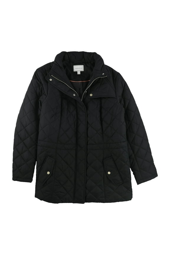 Womens Core Quilted Jacket, Black, 1X