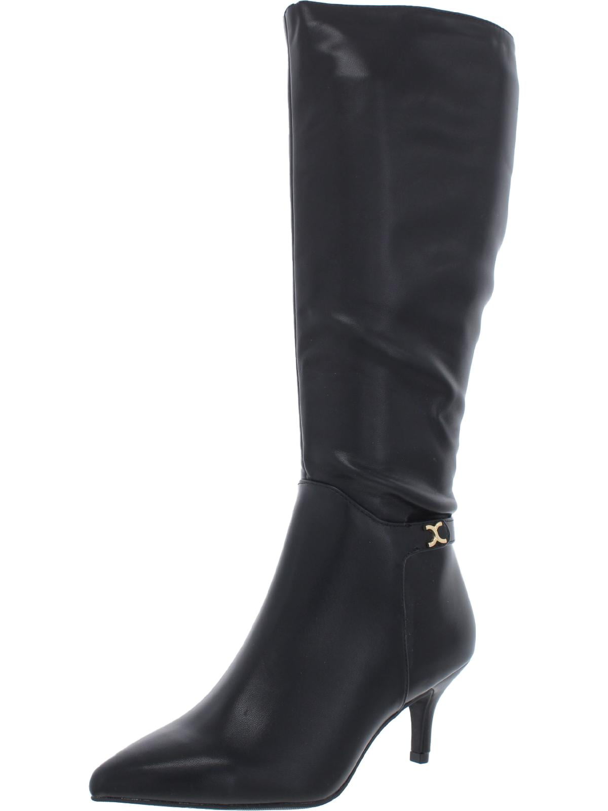 charter club cruelaa dress boots Charter Club Cruelaa Womens Faux Leather Tall Knee-High Boots, Black
