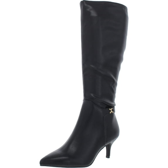 Charter Club Womens Cruelaa Faux Leather Tall Knee-High Boots