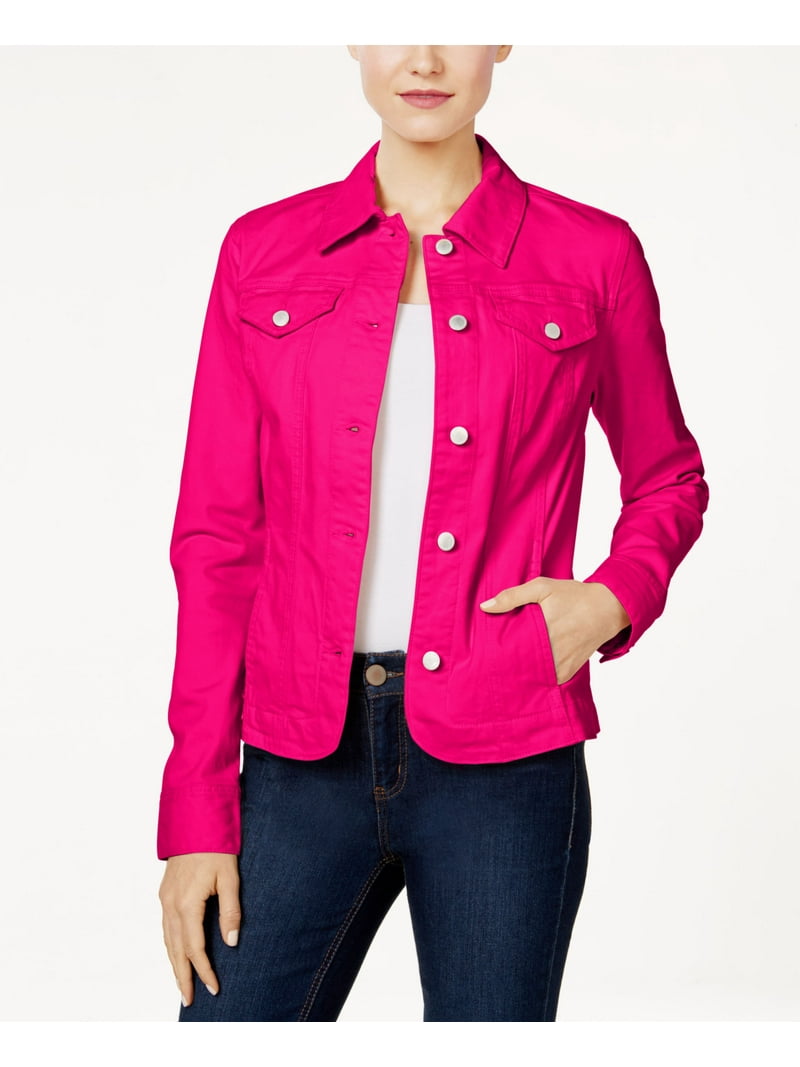 Charter Club Womens Denim Jacket Pink Tutu M - Walmart.com