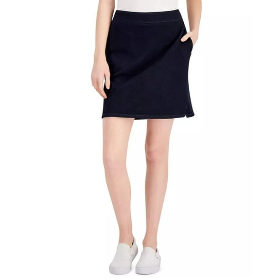 Charter Club Womens Denim Skort Raw Indigo 2XL