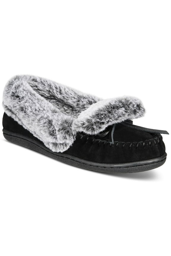 Womens Dorenda Faux Suede Round Toe Moccasins