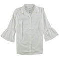 thumbnail image 1 of Charter Club Womens Embroidered Button Up Shirt, White, 4, 1 of 1