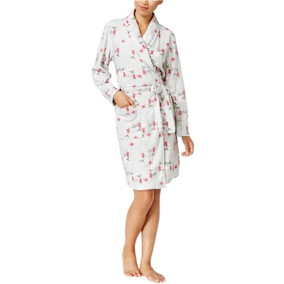 Charter Club Womens Fleece Short Robe