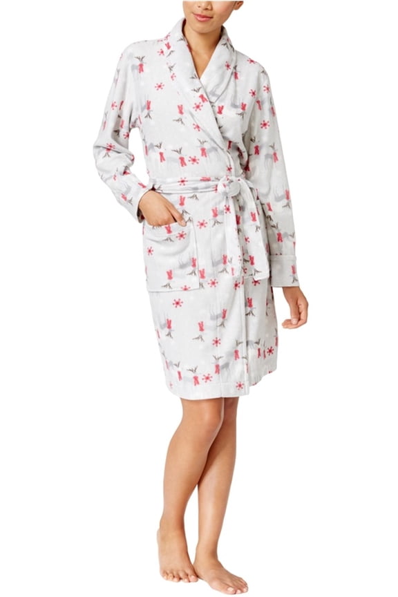 Womens Fleece Short Robe