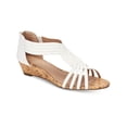 thumbnail image 1 of Charter Club Womens GINIFUR2 Open Toe Zipper Wedge Sandals, 1 of 3