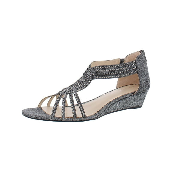 Charter Club Womens Ginifur Rhinestone Casual Wedge Sandals