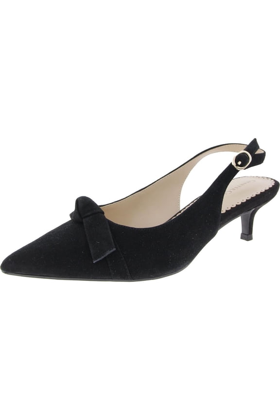 Womens Givanna Suede Kitten Slingback Heels