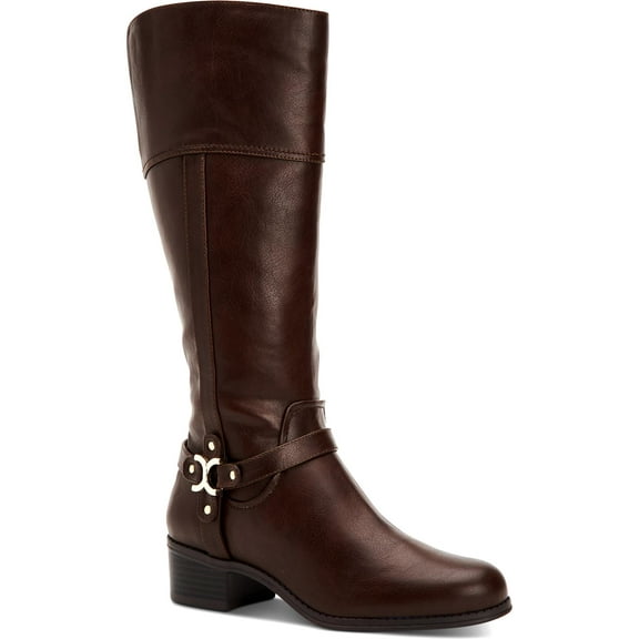 Charter Club Womens Helenn Faux Leather Tall Riding Boots
