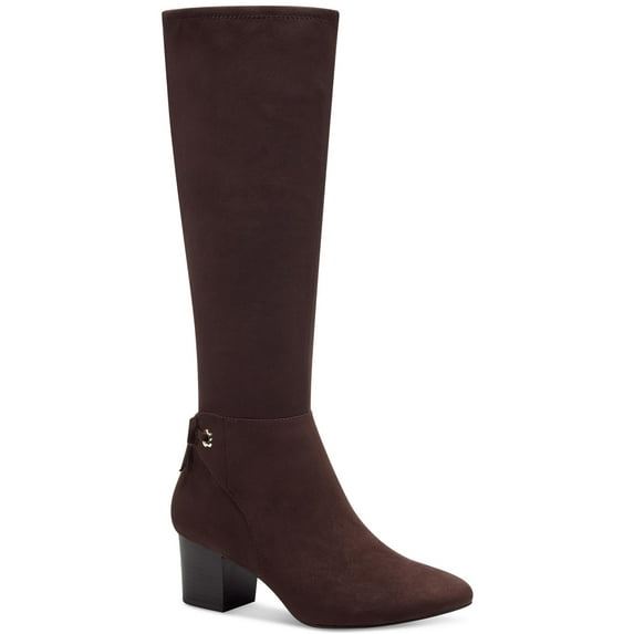 Charter Club Womens Jaccque Faux Suede Wide Calf Knee-High Boots