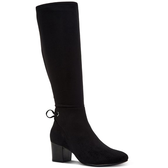 Charter Club Womens Jaccque Faux Suede Wide Calf Knee-High Boots