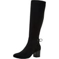 thumbnail image 1 of Charter Club Womens Jaccque Tall Block Heel Knee-High Boots, 1 of 3