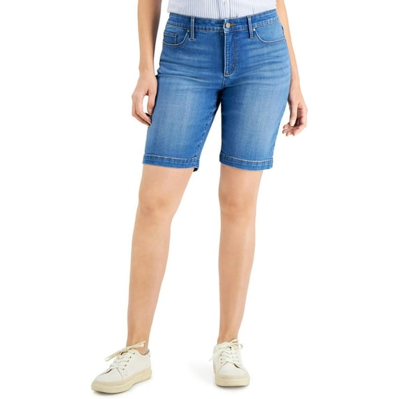 Charter Club Womens Jean Mid-Rise Denim Shorts
