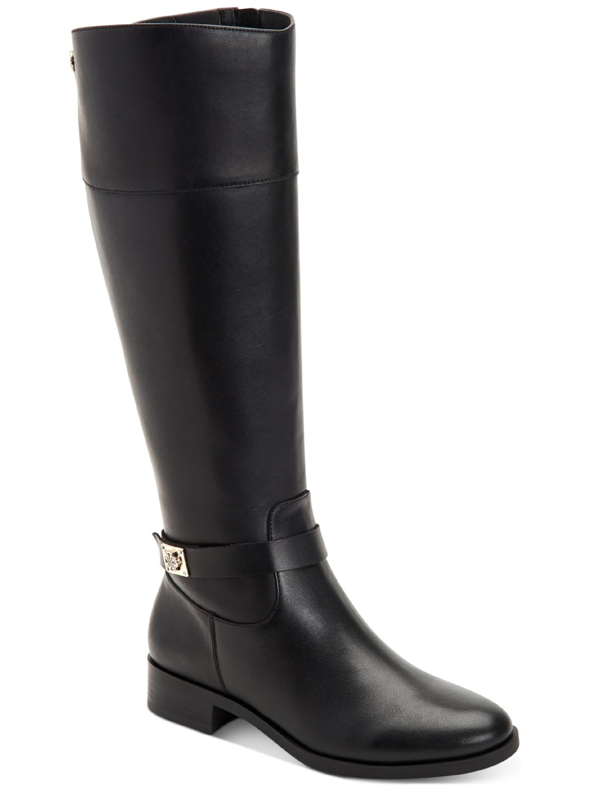 high neck leather boots