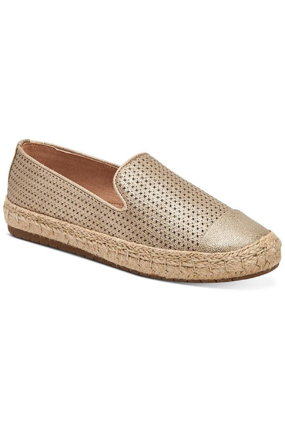 Womens Jonii Faux Leather Laser Cut Espadrilles