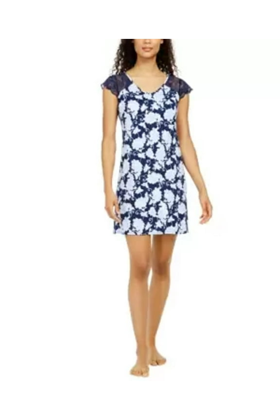 Womens Lace Sleeve Nightgown, Chainstitch, Small