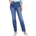 thumbnail image 1 of Charter Club Womens Lexington Tummy Control Straight Leg Jeans Beckett Wash 10, 1 of 1