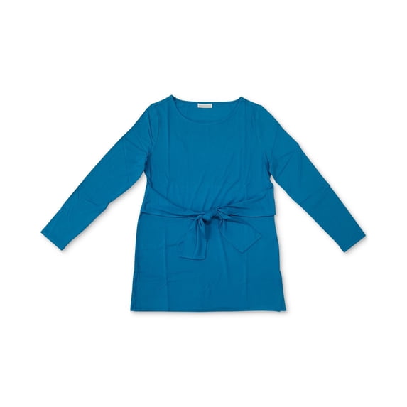 Charter Club Womens Long Sleeve Tie Waist Top;Medium