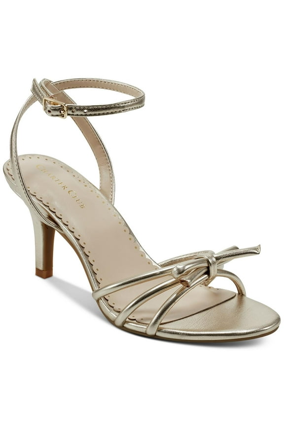 Womens Mirabell Faux Leather Round Toe Heels